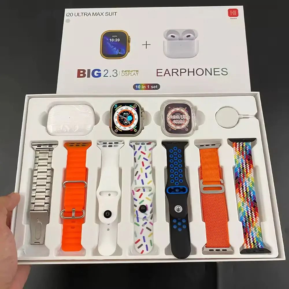 ⌛Limited Sale 50% OFF🔥I20 Ultra Max Suit ( 10 in 1 ) Smart Watch