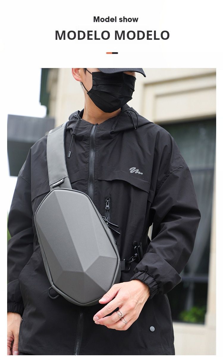 Saco de ombro único hardshell para homens