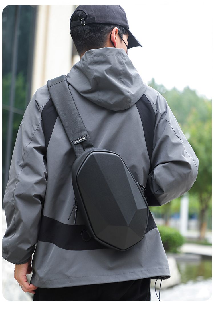 Saco de ombro único hardshell para homens