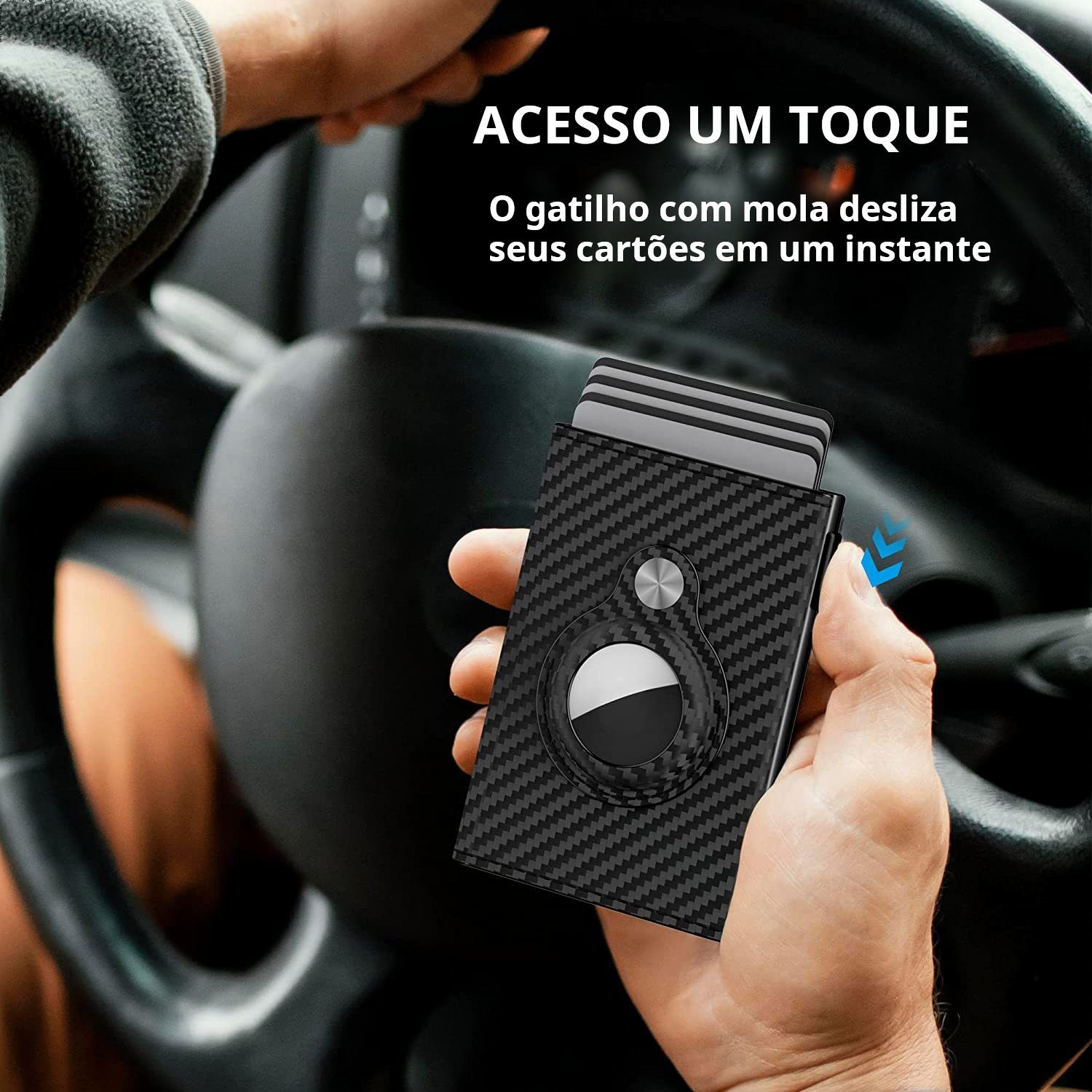 Mens 3 folding magnetic sucção carteira