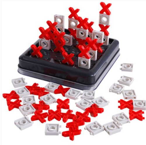 3D Tic Tac Toe Game, Travel Pack Challenging XO Blocks Board, Travel Board Games, Bar Games, Party Game, Family Games, Game Night for Adults