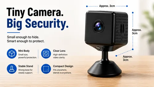 🔥HOT SALE🔥 COD！Mini Square WiFi Camera 1080P Portable Indoor Security Cam App Remote View SD Card Cloud Storage For House Office Baby Monitoring