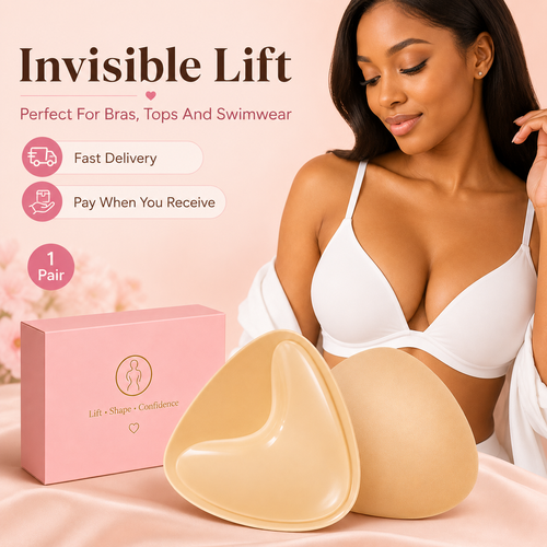 Adhesive Bra Pads, Push Up Sponge Breast Inserts, Double Sided Sticky Bra Pads, Thick Triangle Invisible Bra Inserts for Small Bust, COD Free Shipping, Pay on Delivery