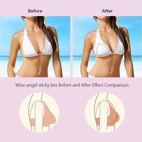 Adhesive Bra Pads, Push Up Sponge Breast Inserts, Double Sided Sticky Bra Pads, Thick Triangle Invisible Bra Inserts for Small Bust, COD Free Shipping, Pay on Delivery