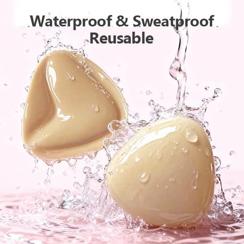 Adhesive Bra Pads, Push Up Sponge Breast Inserts, Double Sided Sticky Bra Pads, Thick Triangle Invisible Bra Inserts for Small Bust, COD Free Shipping, Pay on Delivery