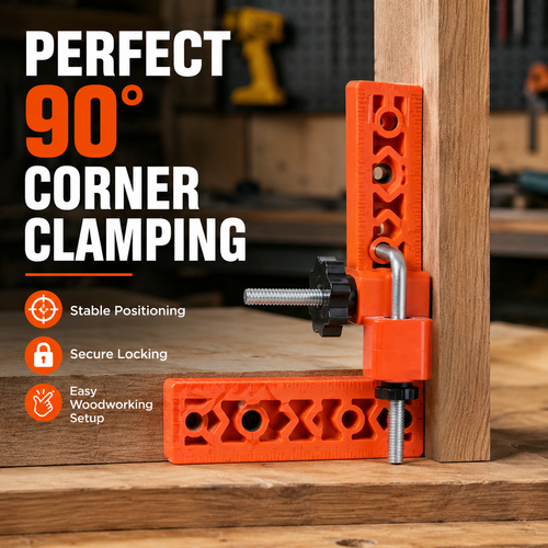 Buy 1 Get 5 4-Inch 90 Degree Right Angle Positioning Squares with Locking Clamps, ABS L-Shaped Corner Ruler for Woodworking, Cabinet Assembly, Picture Frames and Box Joining, COD Free Shipping and Pay on Delivery
