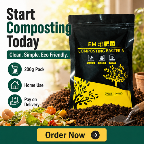 Buy 1 Get 5 200g EM Composting Bacteria, Kitchen Waste Fermentation Starter and Compost Accelerator for Food Scraps, Fruit Peels, Vegetable Waste and Home Compost Bins, COD Free Shipping and Pay on Delivery