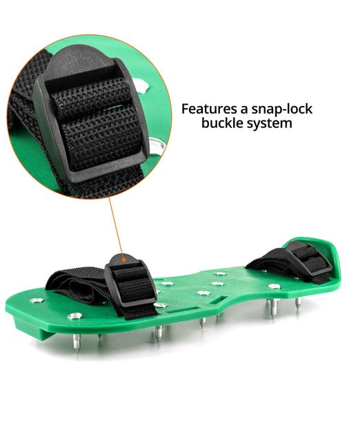 Buy 1 Get 2 Green Lawn Aerator Shoes with Heavy-Duty Straps and Soil Aerating Spikes for Grass, Garden and Yard Care, Easy Lawn Aeration Tool, COD Free Shipping and Pay on Delivery