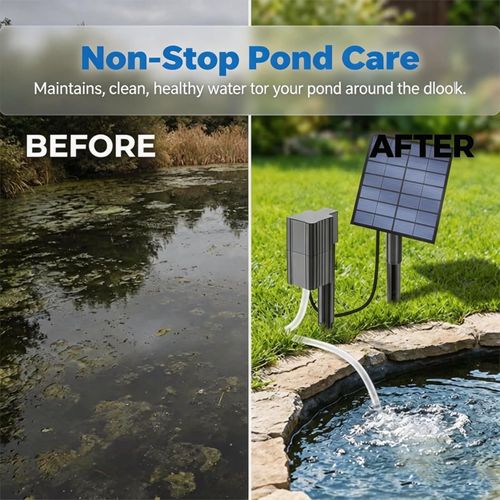 2.5W Solar Pond Aerator with Air Pump, Solar Powered Oxygen Aeration System with 3-Step Quick Installation for Pond, Stock Tank, Aquarium and Hydroponics, COD Free Shipping and Pay on Delivery