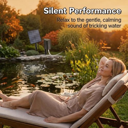 2.5W Solar Pond Aerator with Air Pump, Solar Powered Oxygen Aeration System with 3-Step Quick Installation for Pond, Stock Tank, Aquarium and Hydroponics, COD Free Shipping and Pay on Delivery