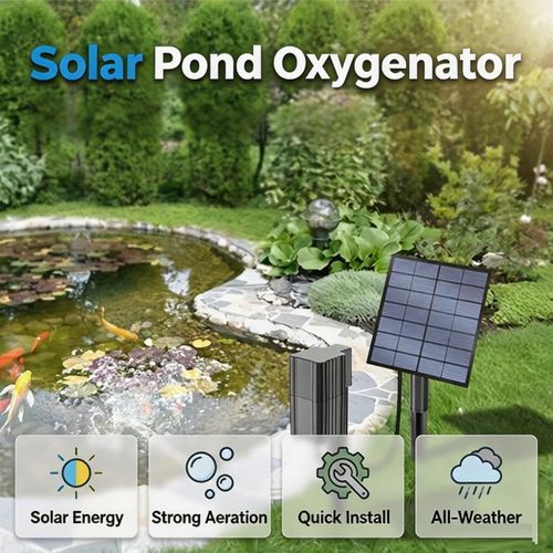 2.5W Solar Pond Aerator with Air Pump, Solar Powered Oxygen Aeration System with 3-Step Quick Installation for Pond, Stock Tank, Aquarium and Hydroponics, COD Free Shipping and Pay on Delivery