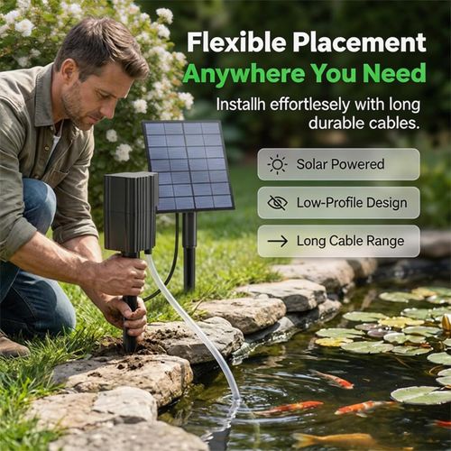 2.5W Solar Pond Aerator with Air Pump, Solar Powered Oxygen Aeration System with 3-Step Quick Installation for Pond, Stock Tank, Aquarium and Hydroponics, COD Free Shipping and Pay on Delivery