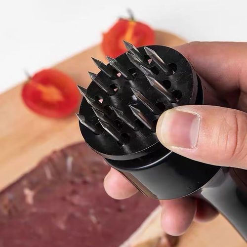 Buy 1 Get 5 Stainless Steel Needle Meat Tenderizer, Black Steak Blade Tenderizing Tool with Hanging Hole for Beef, Chicken, Pork and Home Kitchen Cooking, COD Free Shipping and Pay on Delivery
