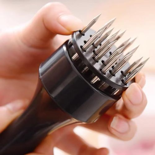 Buy 1 Get 5 Stainless Steel Needle Meat Tenderizer, Black Steak Blade Tenderizing Tool with Hanging Hole for Beef, Chicken, Pork and Home Kitchen Cooking, COD Free Shipping and Pay on Delivery
