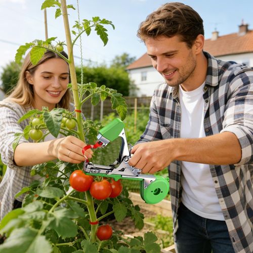 Professional Ergonomic Plant Tying Binding Machine, Time Saving Fast Vine Fixing Device Suitable For Tomatoes, Grapes, Peppers, Raspberries, Flowers And Multiple Climbing Vegetable Crop Stem Binding SEO Keywords
