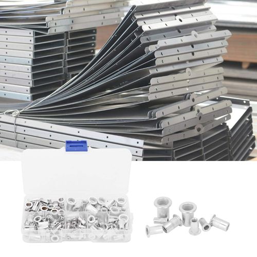 Hot Sale One Hundred Pcs Aluminum Threaded Rivet Insert Nuts, Heavy Duty Fastener Accessories For Mounting Auto Switches On Metal Plates And Hollow Tubing Structures