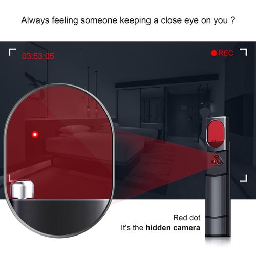 Multi Function Anti Spy Hidden Camera Detector, RF Signal Strength Detection Infrared Camera Finder Vibration Alert Magnetic Detector Sweeper to Locate Hidden Cameras Bugs GPS Trackers for Hotel Travel Privacy Safety