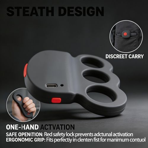 ABS Plastic Three-Finger Shell Knuckle Full Kit with Finger Grip, Outdoor Self-Defense Hand Accessories for Tactical Training & Personal Protection