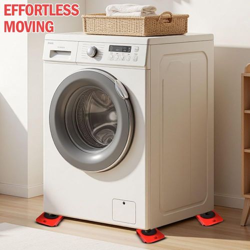 Red Heavy Duty Furniture Lifter and Mover Tool Set with Wheels, Convenient Slider Dolly Rollers for Easy Moving Sofa Bed Cabinet Washing Machine and Large Household Appliances