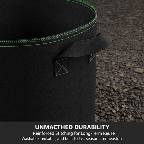 5 Gallon Heavy Duty Breathable Fabric Potato Grow Bags with Reinforced Handles, Reusable Planting Bags for Potatoes Tomatoes Herbs Flowers and Vegetables Buy 1 Get 5