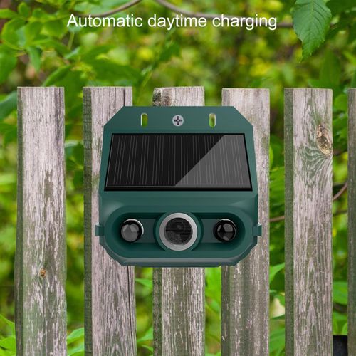 2 Pack Solar Powered Motion Sensor Alarm with 129dB Siren & Strobe Light, IP55 Waterproof 4 Modes Outdoor Security Device for Yard, Farm, Garden and Home Protection