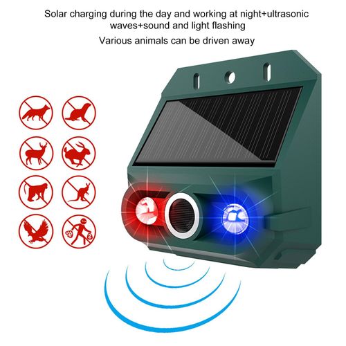 2 Pack Solar Powered Motion Sensor Alarm with 129dB Siren & Strobe Light, IP55 Waterproof 4 Modes Outdoor Security Device for Yard, Farm, Garden and Home Protection