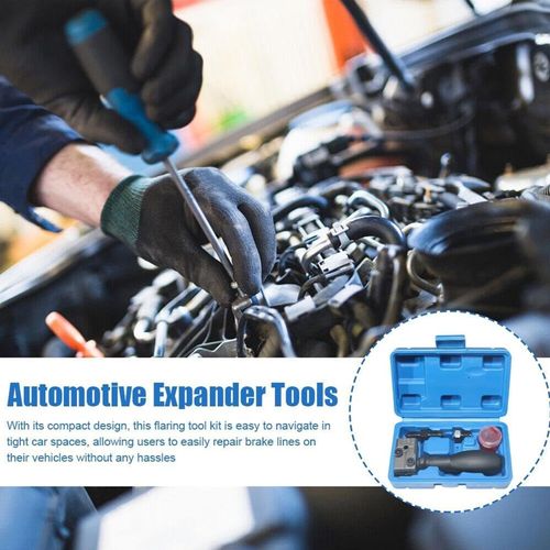 Professional Universal Brake Line Flaring Tool Kit, Complete Flaring Tool Set for Brake Line Repair, Suitable for Cars, Trucks and Motorcycles Maintenance