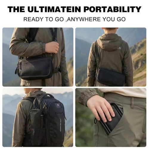 Lightweight collapsible folding stool with two side storage pockets, ultra compact pocket size, perfect portable seating gear for fishing, hiking and outdoor trips, free shipping and cash on delivery.