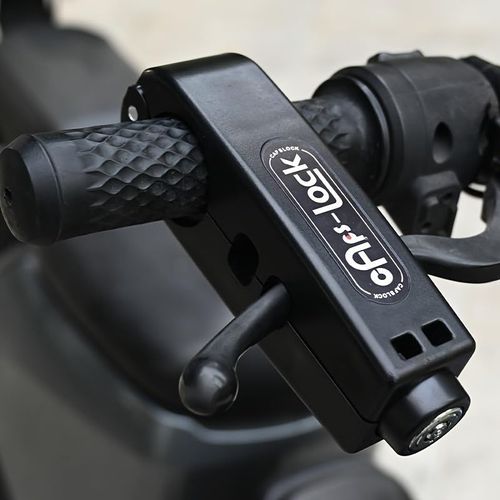 Lightweight compact handlebar lock made of durable ABS material, easy snap-on installation, reliable anti-theft protection for bicycles and motorcycles, great for daily commute and travel, free shipping and cash on delivery.