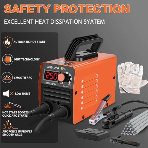 Super mini stick welder features portable design and IGBT inverter technology. Equipped with hot start, arc force and anti-stick functions, easy to operate for welding beginners, free shipping and cash on delivery.