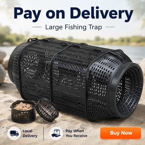 Portable fishing trap cage is practical fishing accessory. It can catch crayfish, crab, eel, shrimp and turtle, works well in lake, pond and saltwater environments, free shipping and cash on delivery.