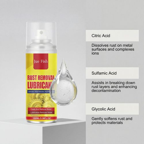 Multi-functional anti-rust spray acts as lubricant and rust dissolver. Fast-acting formula penetrates and removes rust, ideal for vehicles, tools, chains, bolts and hinges, free shipping and cash on delivery.