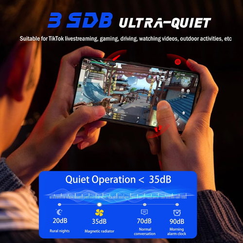 Magnetic Phone Cooler Gaming Cooling Fan with Dual Mode and Temperature Display, Semiconductor Mobile Phone Radiator for iPhone MagSafe Series, Android Phones, iPad and Tablets, COD Free Shipping, Pay on Delivery