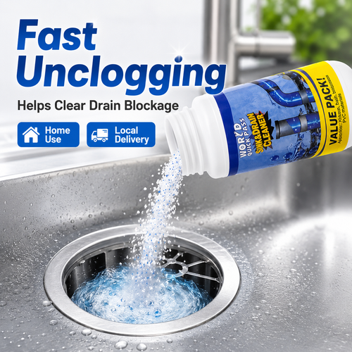 Strong Drain Maintenance Solution 110g Buy 1 Get 2 Free, Pipe Cleaner Powder for Kitchen Sink, Bathroom Drain, Toilet Pipe, Clog Cleaning and Sewer Smell Control, COD Free Shipping, Pay on Delivery