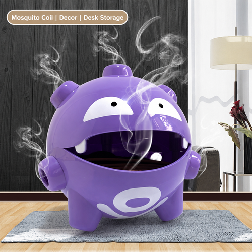 Pokemon Weezing Mosquito Coil Tray, Cartoon Indoor Incense Holder, Bedroom Mosquito Coil Burner, Desktop Decoration Storage Toy Gift, COD Free Shipping, Pay on Delivery