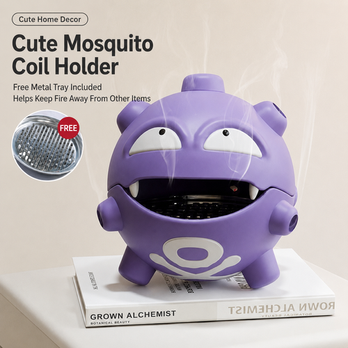 Pokemon Weezing Mosquito Coil Tray, Cartoon Indoor Incense Holder, Bedroom Mosquito Coil Burner, Desktop Decoration Storage Toy Gift, COD Free Shipping, Pay on Delivery