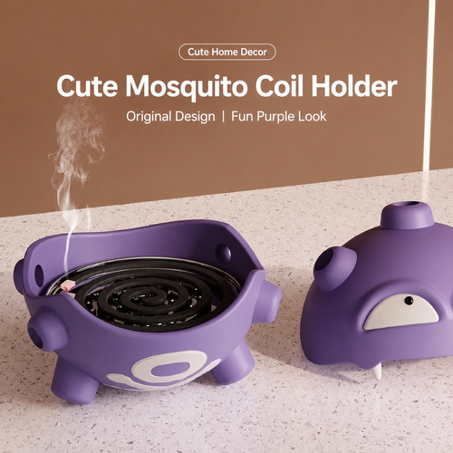 Pokemon Weezing Mosquito Coil Tray, Cartoon Indoor Incense Holder, Bedroom Mosquito Coil Burner, Desktop Decoration Storage Toy Gift, COD Free Shipping, Pay on Delivery