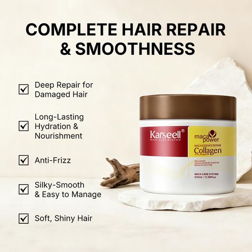 Karseell Collagen Hair Mask 500ml Buy 1 Get 1 Free, Argan Oil Hair Treatment for Dry and Damaged Hair, Smooth Hair Care Mask, COD Free Shipping, Pay on Delivery