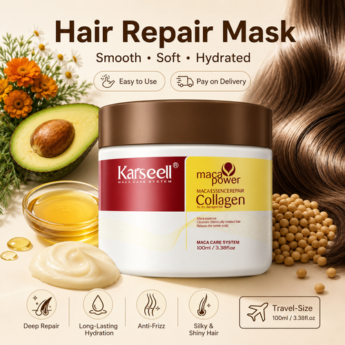 Karseell Collagen Hair Mask 500ml Buy 1 Get 1 Free, Argan Oil Hair Treatment for Dry and Damaged Hair, Smooth Hair Care Mask, COD Free Shipping, Pay on Delivery