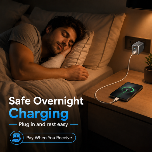140W Intelligent Overcharge Protection Charger, Physical Disconnect Battery Guard, Smart Auto Stop Charging Adapter, Auto Self Eject Charger for Mobile Smartphones and Handheld Devices, COD Free Shipping, Pay on Delivery