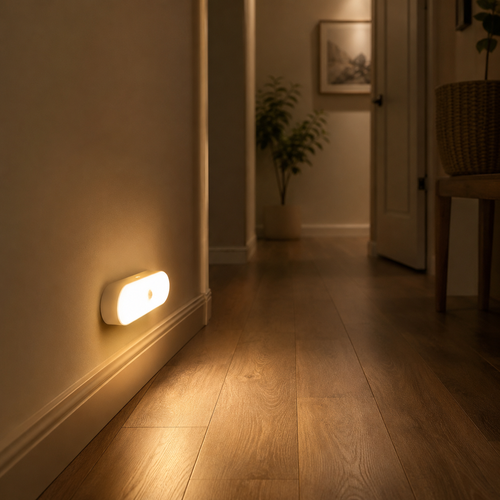 Buy 1 Get 5 smart motion-sensor strip lights with wireless charging. They activate automatically by movement, deliver soft ambient light, great for hallways and corridors, energy-saving and easy to use, free shipping and cash on delivery.