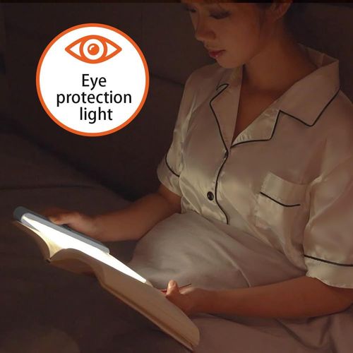 Ultra-thin panel book light with eye-protective LED, provides full-page uniform illumination. Battery powered, portable and lightweight, ideal for reading in bed, car and other scenarios, free shipping and cash on delivery