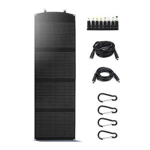 Portable foldable monocrystalline solar panel, IP65 waterproof design, high-efficiency solar charger with DC/USB multi-outputs, compatible with power stations, solar generators and phones, ideal for outdoor camping, RV trips and off-grid home use, durable & easy to carry, free shipping & cash on delivery