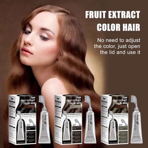 Natural fruit and vegetable hair dye with plant-based formula, creates instant black hair, unisex product for daily home hair care, free shipping and cash on delivery