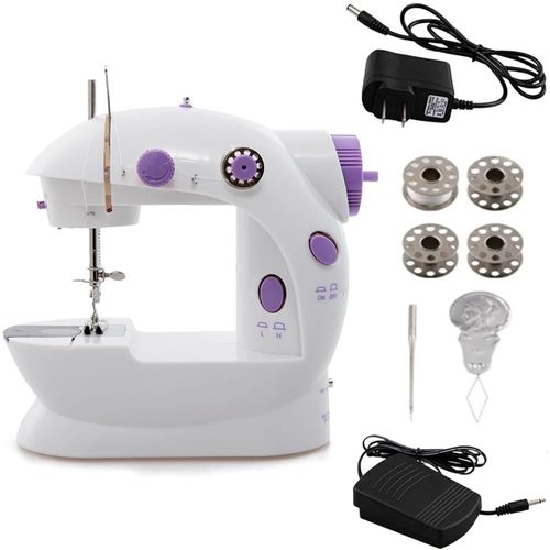D&D-202 fully automatic electric sewing machine features compact size, built-in light and foot pedal control. Portable and easy to operate, ideal for daily household sewing work, free shipping and cash on delivery.