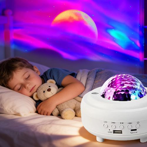 🔥HOT SALE🔥 COD！Starry Sky Projector Light, 3-in-1 Starry Sky Projector with Bluetooth Speaker, Northern Lights Projection Night Light, Suitable for Children and Adults, Starry Sky Night Light, Ideal for Decorating Bedrooms, Game Rooms, and Home Offices