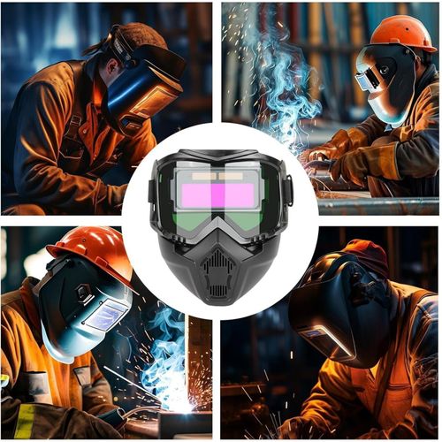 🔥HOT SALE🔥 COD！Automatic Darkening Welding Helme, Detachable Large Viewing Welding Hood, Lightweight and Breathable Face Shield, Professional Welding Mask for ARC Weld Grinding