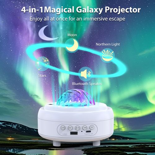 🔥HOT SALE🔥 COD！Starry Sky Projector Light, 3-in-1 Starry Sky Projector with Bluetooth Speaker, Northern Lights Projection Night Light, Suitable for Children and Adults, Starry Sky Night Light, Ideal for Decorating Bedrooms, Game Rooms, and Home Offices