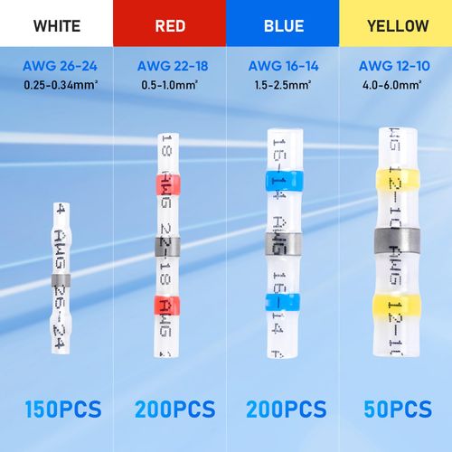 🔥HOT SALE🔥 COD！110 Pcs Heat Shrink Wire Connectors, Solder Seal Butt Connectors Kit Waterproof Marine Electrical Splice Terminals