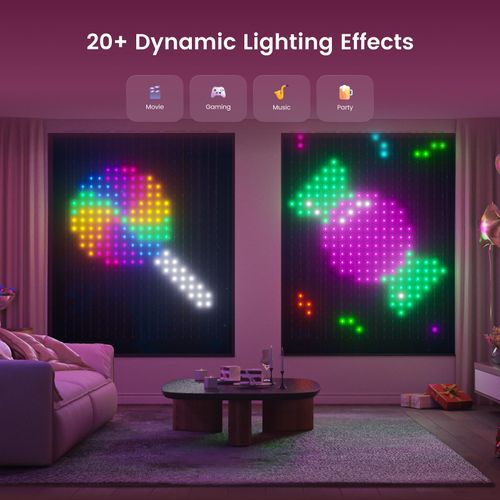 🔥HOT SALE🔥 COD！Customizable LED Curtain Lamp with APP Remote, Editable Texts GIFs Patterns, Music Dance Dynamic Light Effects, Adjustable Brightness & Color, Perfect Decor for Cozy Home Nights Parties Festivals Accra Ghana